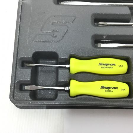  Snap-on スナップオン ドライバー7本セット 程度B 箱割れ有 SDDX70A イエロー