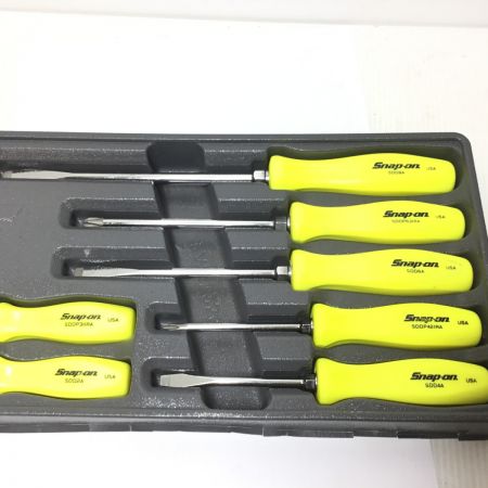 Snap-on スナップオン ドライバー7本セット 程度B 箱割れ有 SDDX70A イエロー