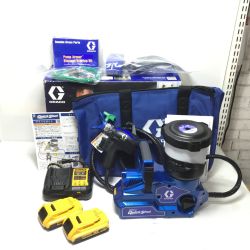 ΘΘ GRACO グレコ スプレーガン 未使用品(S) 付属品完備 コードレス式 18v ウルトラクイックショット 20B477 ブルー Sランク