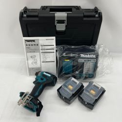 〇〇 MAKITA マキタ 充電式インパクトドライバ 18V 6Ah バッテリ2本 充電器 ケース付 TD173DRGX ブルー 未使用品 Sランク