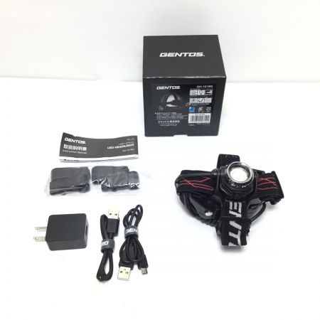  GENTOS ヘッドライト 未使用品(S) 付属品完備 GH-101RG ブラック