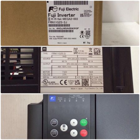 富士電機 インバータ 未使用品(S) 44GJ40A0043GF FRN11G2S-2J