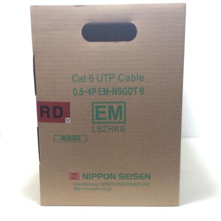  日本製線株式会社 UTPケーブル 未使用品(S) 300m/12kg Cat6 0.5-4PEMNSGDT6 レッド