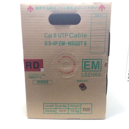  日本製線株式会社 UTPケーブル 未使用品(S) 300m/12kg Cat6 0.5-4PEMNSGDT6 レッド