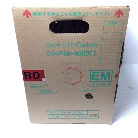  日本製線株式会社 UTPケーブル 未使用品(S) 300m/12kg Cat6 0.5-4PEMNSGDT6 レッド