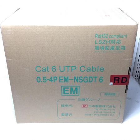  日本製線株式会社 UTPケーブル 未使用品(S) 300m/12kg Cat6 0.5-4PEMNSGDT6 レッド