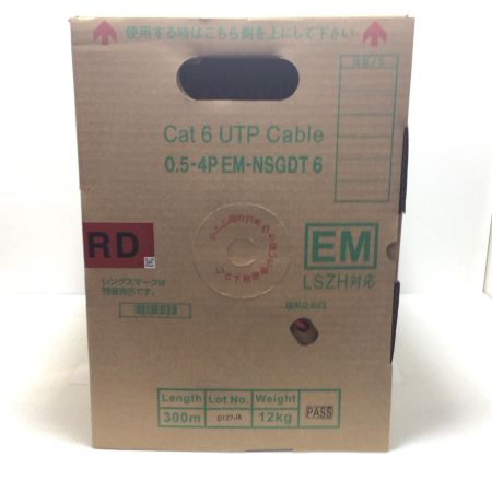  日本製線株式会社 UTPケーブル 未使用品(S) 300m/12kg Cat6 0.5-4PEMNSGDT6 レッド