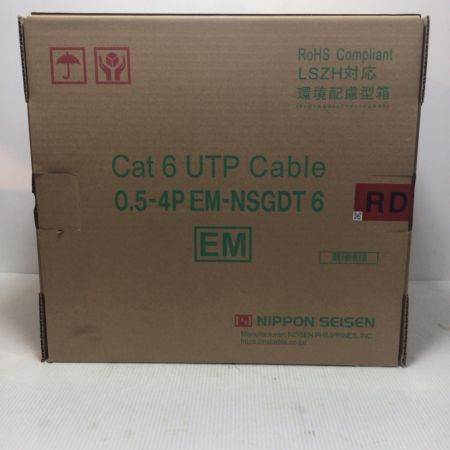  日本製線株式会社 UTPケーブル 未使用品(S) 300m/12kg Cat6 0.5-4PEMNSGDT6 レッド