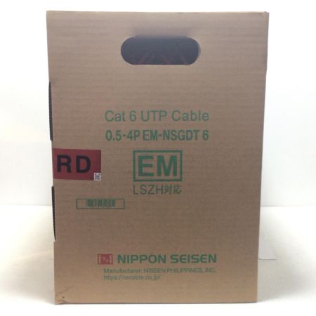 日本製線株式会社 UTPケーブル 未使用品(S) 300m/12kg Cat6 0.5-4PEMNSGDT6 レッド