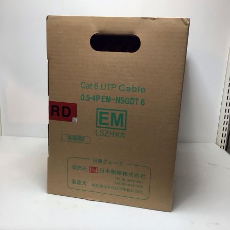  日本製線株式会社 UTPケーブル 未使用品(S) 300m/12kg Cat6 0.5-4PEMNSGDT6 レッド