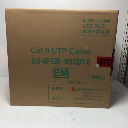  日本製線株式会社 UTPケーブル 未使用品(S) 300m/12kg Cat6 0.5-4PEMNSGDT6 レッド