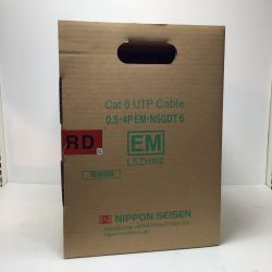ΘΘ 日本製線株式会社 UTPケーブル 未使用品(S) 300m/12kg Cat6 0.5-4PEMNSGDT6 レッド Sランク