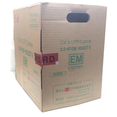  日本製線株式会社 UTPケーブル 未使用品(S) 300m/12kg Cat6 0.5-4PEMNSGDT6 レッド