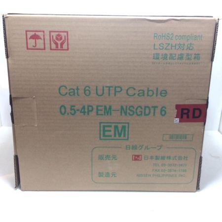  日本製線株式会社 UTPケーブル 未使用品(S) 300m/12kg Cat6 0.5-4PEMNSGDT6 レッド