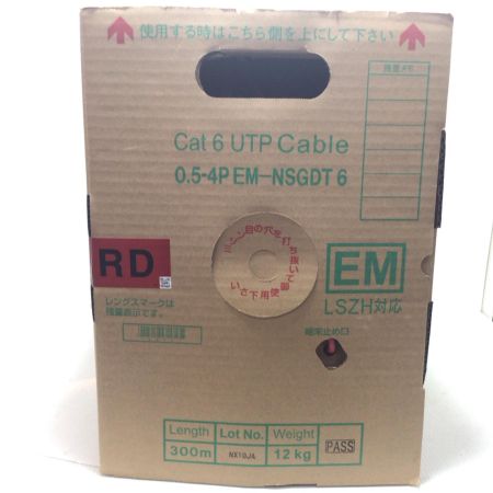  日本製線株式会社 UTPケーブル 未使用品(S) 300m/12kg Cat6 0.5-4PEMNSGDT6 レッド