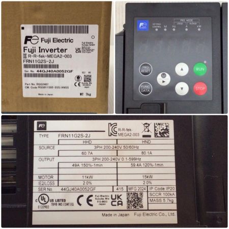  富士電機 インバーター 未使用品(S) FRN11G2S-2J