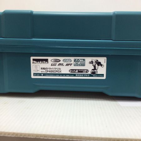  MAKITA マキタ ドライバドリル ブルー 未使用品(S) 付属品完備 コードレス式 18v 114397Y DF486DRGX ブルー