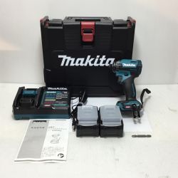 ΘΘ MAKITA マキタ インパクトドライバ 未使用品(S) 充電器・充電池2個・ケース付 コードレス式 40v 129481 TD002GRDX ブルー Sランク