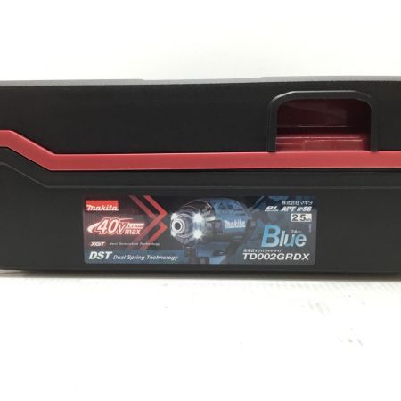  MAKITA マキタ インパクトドライバ 未使用品(S) 充電器・充電池2個・ケース付 コードレス式 40v 129481 TD002GRDX ブルー