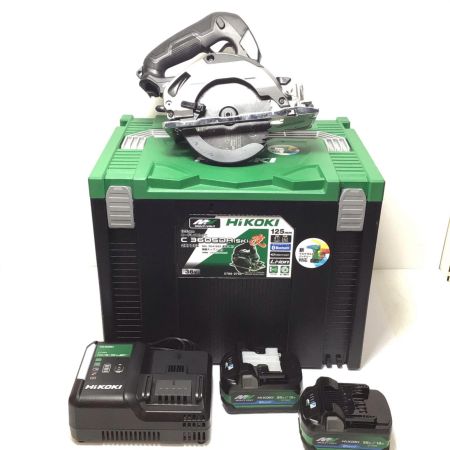  HiKOKI ハイコーキ 丸のこ 未使用品(S) 充電器・充電池2個・ケース付 コードレス式 125mm 36v C3605DA(SK)(2XPBSZ) ブラック