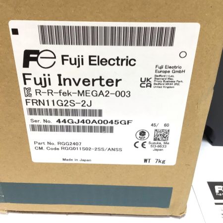  FUJI ELECTRIC インバーター 未使用品(S) FRN11G2S-2J