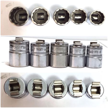  Snap-on スナップオン ソケットセット 8/9/10/11/1213/15/16/17/18/19 程度B 使用感有 FMシリーズ
