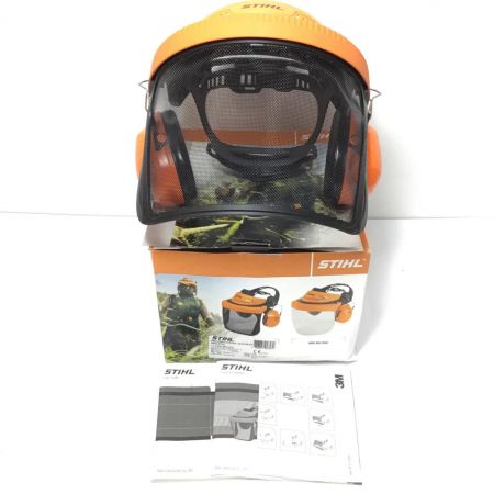  STIHL バイザー・イヤーマフ付 未使用品(S) 外箱・取説 00008840563 オレンジ