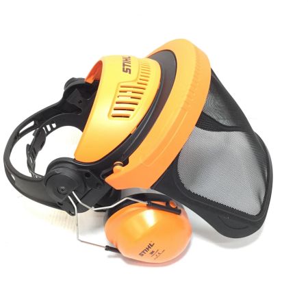  STIHL バイザー・イヤーマフ付 未使用品(S) 外箱・取説 00008840563 オレンジ