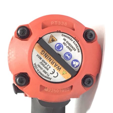  Snap-on スナップオン インパクトレンチ 程度B カバー付 常圧 22501992 使用感有 PT338 レッド