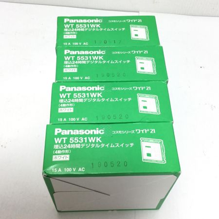  Panasonic パナソニック 埋込24時間デジタルタイムスイッチ 未使用品(S) 4個セット WT5531WK