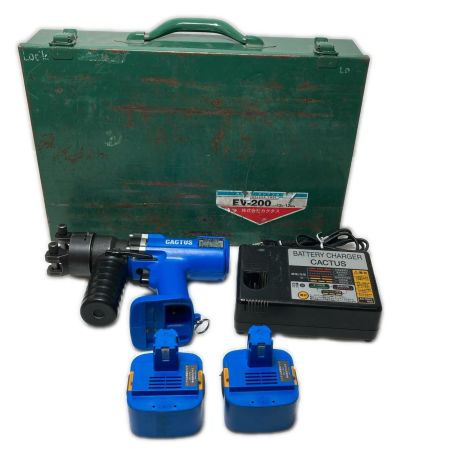  CACTUS  圧着機 充電器・充電池2個・ケース付 コードレス式 12v EV-150DX ブルー