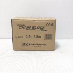 ΘΘ ZOJIRUSHI CORPORATION 象印 チェーンブロック 未使用品(S) 07385  0.5t 2.5m C21type オレンジ Sランク