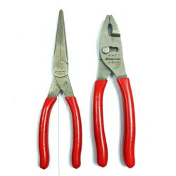 ＊＊ Snap-on スナップオン コンビネーションスリップジョイントプライヤ/ニードルノーズプライヤ 2本セット 4ACF/97ACF レッド Bランク