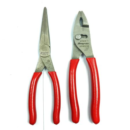  Snap-on スナップオン コンビネーションスリップジョイントプライヤ/ニードルノーズプライヤ 2本セット 4ACF/97ACF レッド