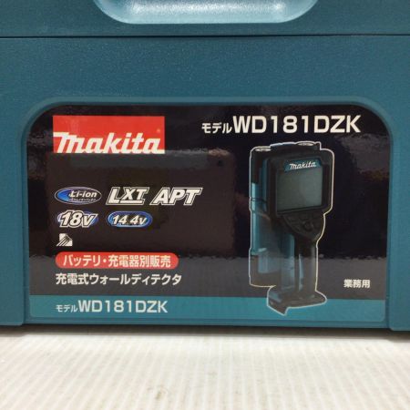  MAKITA マキタ ウォールディテクタ 程度B ケース付 コードレス式 18v 281221 0008563 WD181D ブルー