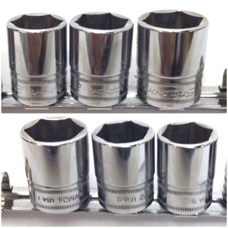  Snap-on スナップオン 6角シャローソケットセット 7個セット 程度B MAC TOOLSソケットホルダー付  TWMシリーズ
