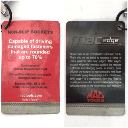  MAC TOOLS マック ソケットセット 12個セット 程度B ソケットホルダー付 MG6