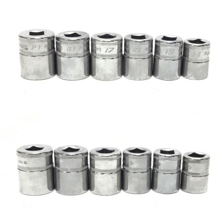  Snap-on スナップオン シャローソケットセット 程度C 12個セット FM8~19