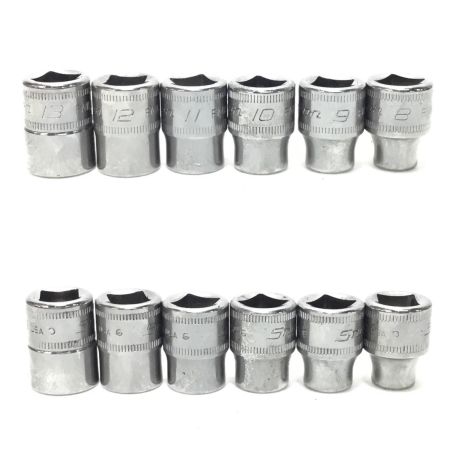  Snap-on スナップオン シャローソケットセット 程度C 12個セット FM8~19