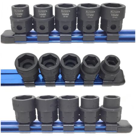  Blue Point ソケットセット 程度B 9個セット・ホルダー付 12mm~24mm