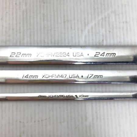 Snap-on スナップオン  両口メガネレンチセット  XDHFM2224/1417/810
