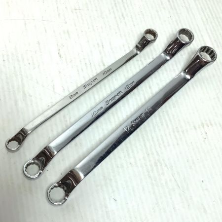  Snap-on スナップオン ハンドツール 両口メガネレンチ 程度B 3本セット 使用感有 ディープオフセットスタンダード XOM1214/1012/810