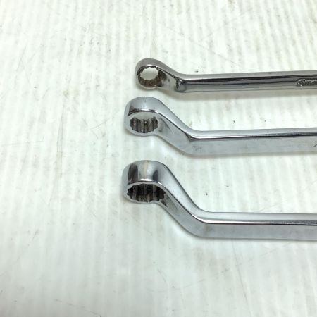  Snap-on スナップオン ハンドツール 両口メガネレンチ 程度B 3本セット 使用感有 ディープオフセットスタンダード XOM1214/1012/810