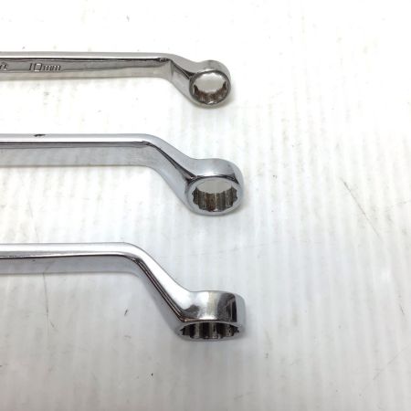  Snap-on スナップオン ハンドツール 両口メガネレンチ 程度B 3本セット 使用感有 ディープオフセットスタンダード XOM1214/1012/810