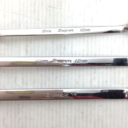  Snap-on スナップオン ハンドツール 両口メガネレンチ 程度B 3本セット 使用感有 ディープオフセットスタンダード XOM1214/1012/810