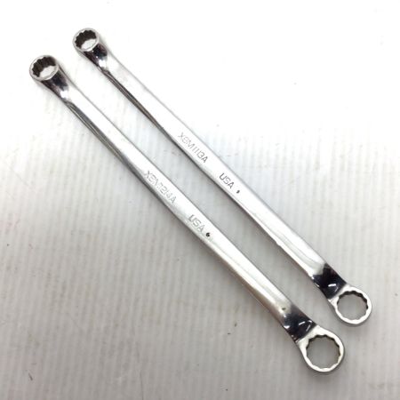  Snap-on スナップオン ハンドツール 両口メガネレンチ 程度B 2本セット 11mm~13mm/12mm~14mm 使用感有 XBM1113A/1214A
