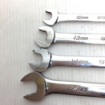  Snap-on スナップオン ハンドツール オープンエンドレンチセット 程度B 4本セット 17mm/14mm/13mm/10mm 使用感有 SRSM17/14/13/10