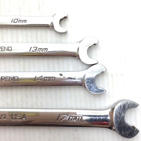  Snap-on スナップオン ハンドツール オープンエンドレンチセット 程度B 4本セット 17mm/14mm/13mm/10mm 使用感有 SRSM17/14/13/10