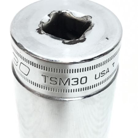  Snap-on スナップオン ディープソケット 程度B 30mm 使用感有 TSM30