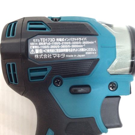  MAKITA マキタ インパクトドライバ 未使用品(S) ケース付 コードレス式 18v TD173D ブルー